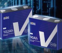 90-Ah- und 102-Ah-Hochleistungs-Stacking-Zellen von Svolt Energy, die für Batteriespeicher für KI-Rechenzentren konzipiert sind.