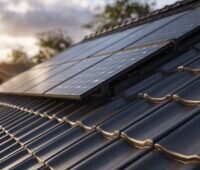 PV-Module auf dem Privatdach.