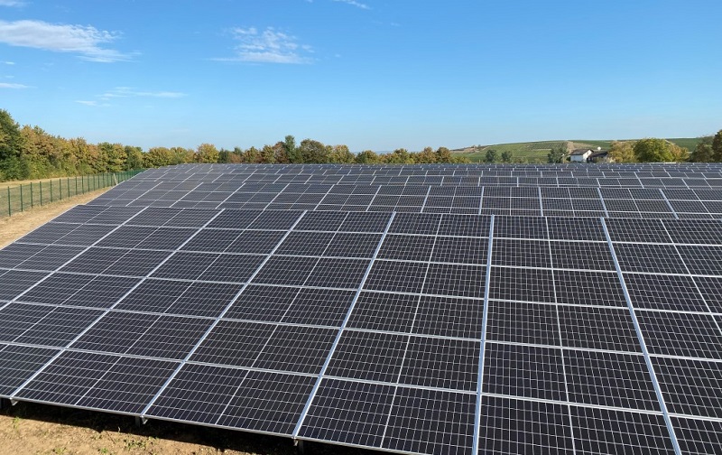 Zu sehen ist der PV-Solarpark Welgesheim, für den die EnBW eine Bürgerbeteiligung anbietet.