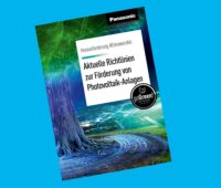 Zu sehen ist das Titelbild der Infobroschüre zur Photovoltaik-Förderung von Panasonic.