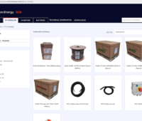 Screenshot des Online Shops für Photovoltaik-Komponenten