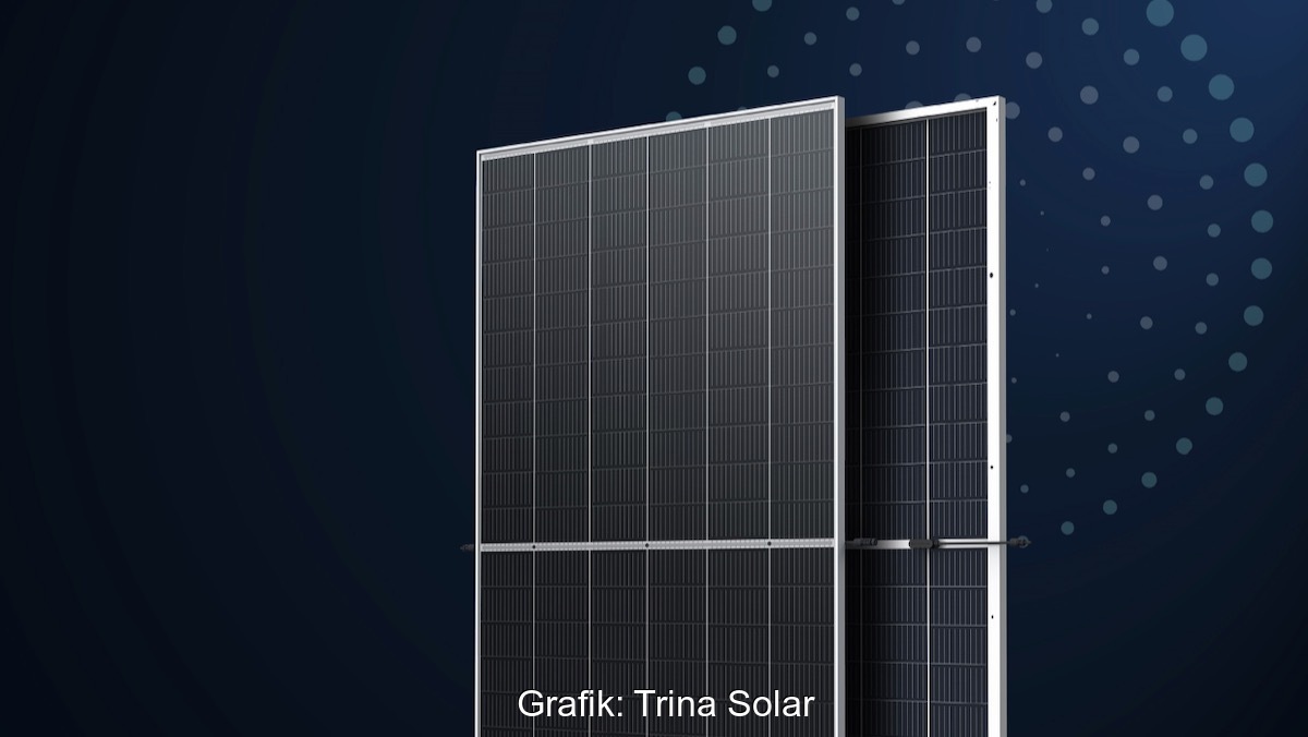 bifaziales PV-Modul von Trina Solar, das in Griechenland für erstes PPA-Projekt eingesetz werden sol