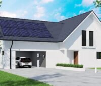 Im Bild ein Haus mit Photovoltaik-Anlage. Enpal bietet Kund:innen eine Direktvermarktungspauschale für Solarstrom an.