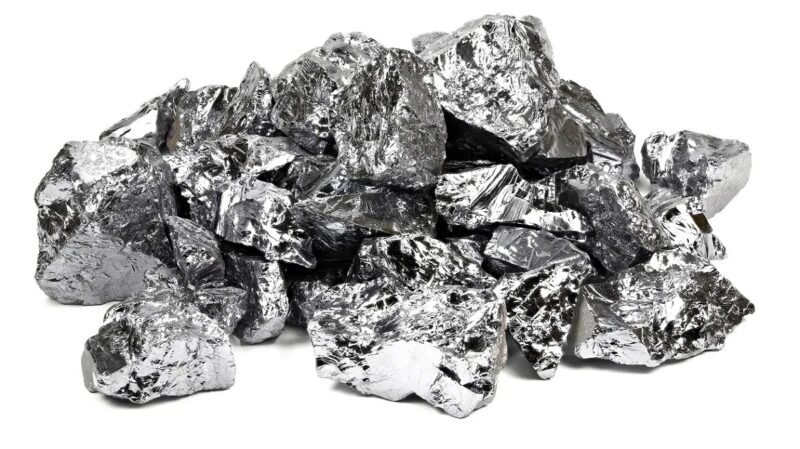 Brocken aus Polysilizium.