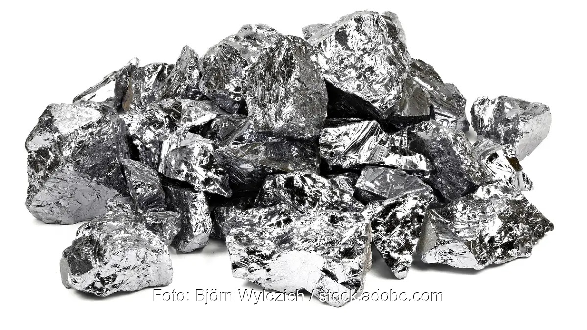 Brocken aus Polysilizium.