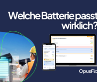 Welche Batterie passt wirklich. Auf den Displays von Smatphone und Desktop wird der Opus Flow Battery Calculator gezeigt.