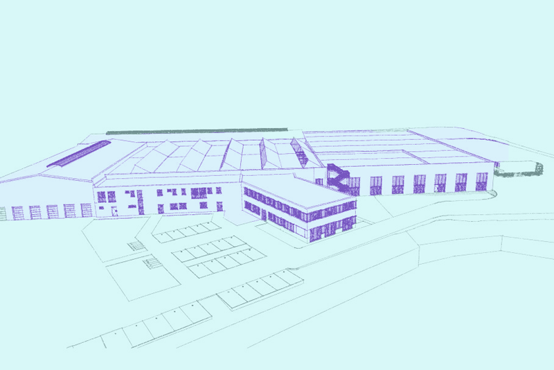 Architektenskizze neue Firmenzentrale Wagner Solar
