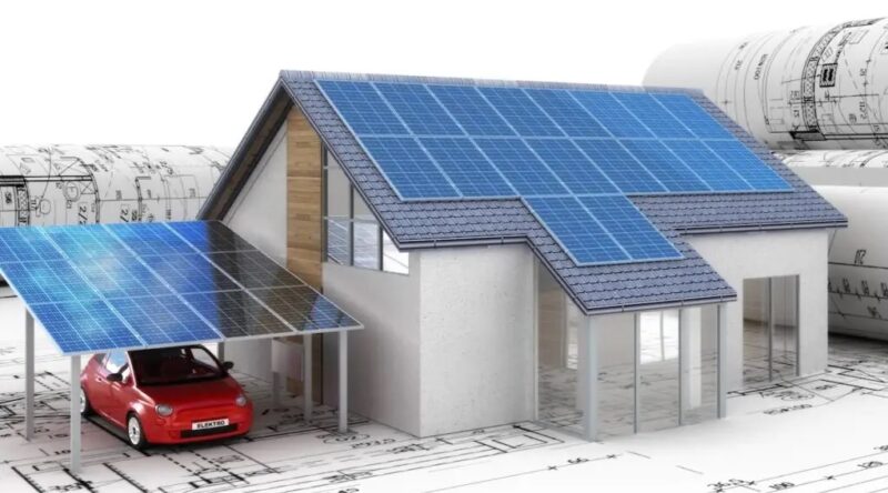 Zu sehen ist eine Aufdach-Photovoltaik-Anlage. Das neue Photovoltaik-Modul RSM130-8-430-450M von Risen Energy ist für diese Anwendung konzipiert.