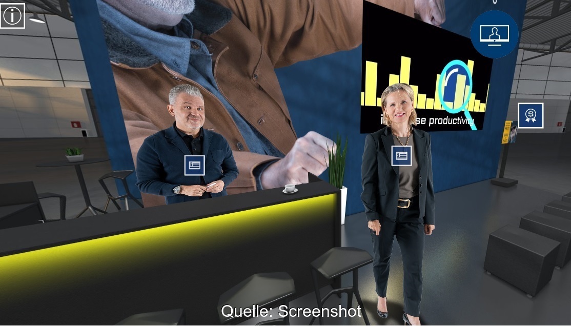 Zu sehen ist der Messestand vom virtuellen Solar Event von Solar-Log.
