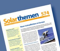 Titelseite der Solarthemen-Ausgabe Nr. 574