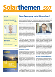 Titelseite Solarthemen-Ausgabe Nr. 597