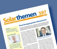 Titelseite der Solarthemen-Ausgabe mit der Nummer 597