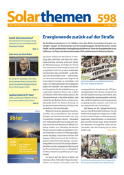 Titelseite der Solarthemen-Ausgabe 598