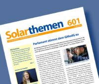 Titelseite der Solarthemen-Heftes Nr. 601