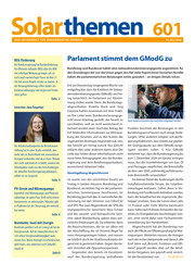Titelseite der SOlarthemen-Ausgabe Nr. 601