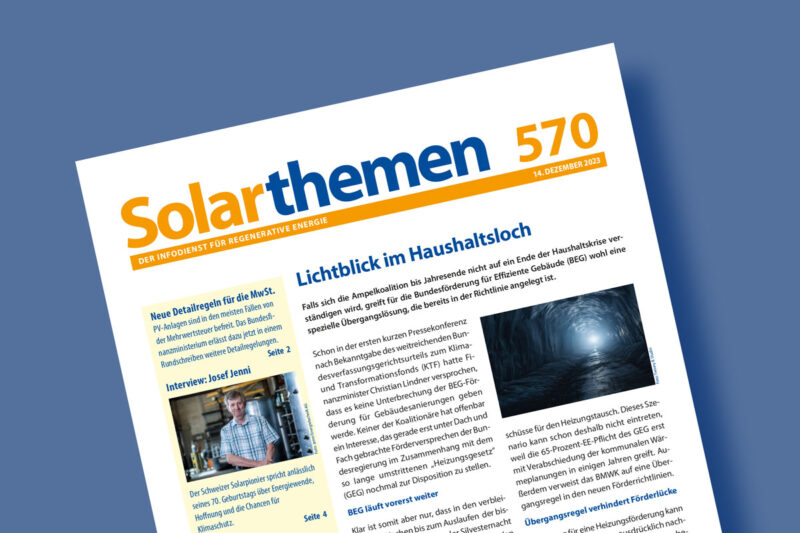 Titelseite der Solarthemen-Ausgabe Nr. 570
