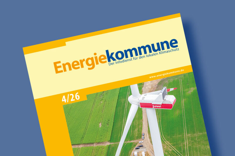 Titelblatt der Zeitschrift Energiekommune, Ausgabe 4/26 - angeschnitten