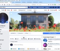 Zu sehen ist die Facebook-Seite des Solarthermie-Jahrbuchs als Beispeil für Solarthermie in den Social Media.