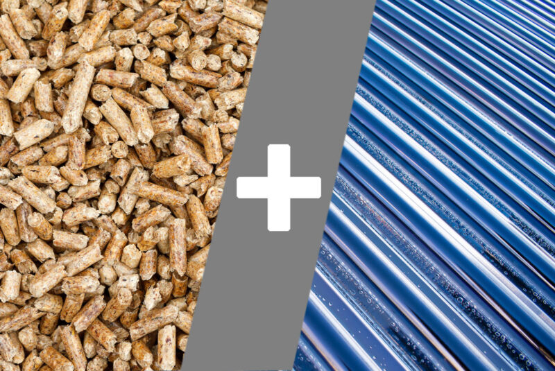 Pellets und SOlarthermie- Symbolbild für Änderungen an der BEG 2023