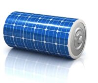 Im Bild eine Batterie mit PV als Audfruck als Symbol für Solarflow, ein Batteriesystem für Balkonkraftwerke.