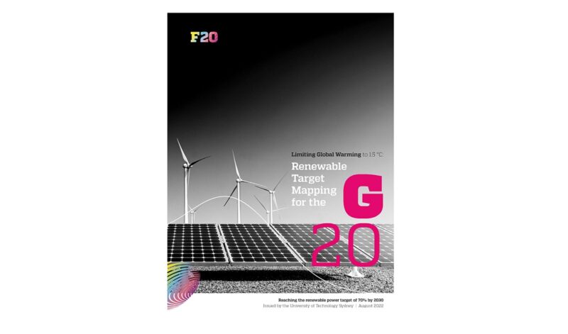 Eine Studie der Universität von Sydney im Auftrag der internationalen Stiftungsplattform F20 hat einen Bericht zum Potenzial erneuerbarer Energien in den G20 Ländern vorgelegt.