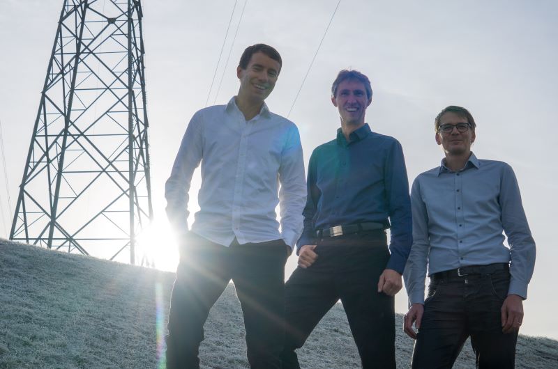 Die drei Gründer der Firma Streamergy Daniel Schneider, Martin Schneider und Stefan Rensberg