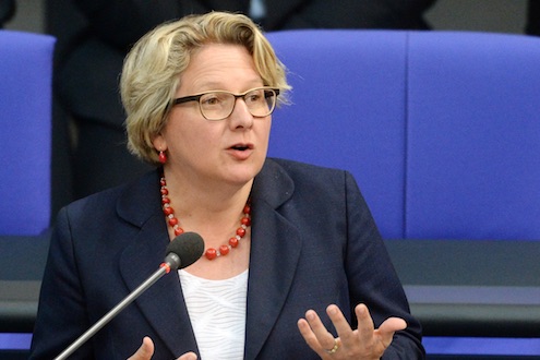 Bundesumweltministerin Svenja Schulze im Bundestag