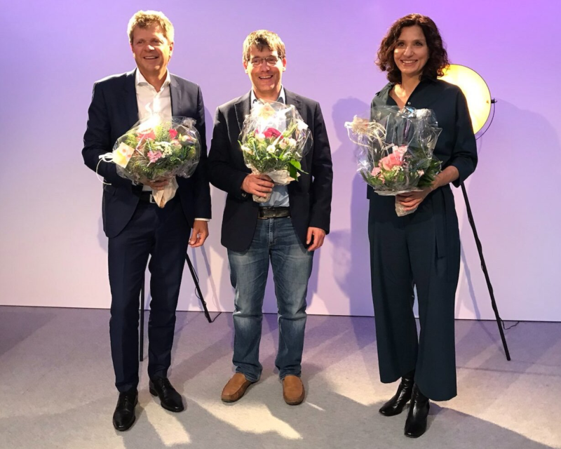 Gruppenbild Swissolar (von links): Jürg Grossen, Roger Nordmann, Gabriela Suter