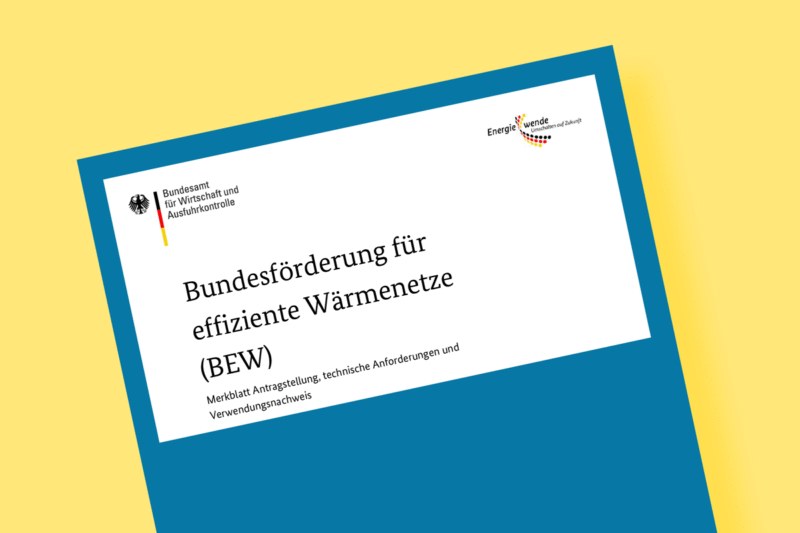 Titelseite vom neuen Bafa-Merkblatt für die BEW - angeschnitten