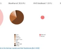 Zu sehen ist eine Grafik aus der Studie zur Treibhausgas-Einsparung durch Biokraftstoffe.