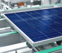 Im Bild die Fertigung eines PV-Modules, die deutsche Photovoltaik-Maschinenbauindustrie verzeichnet ein Umsatzplus.