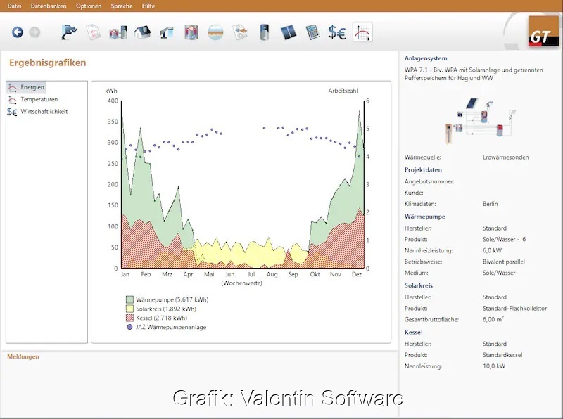 Im Bild GeoT*Sol, Valentin zeigt die neueste Version der Software auf der ISH 2025.
