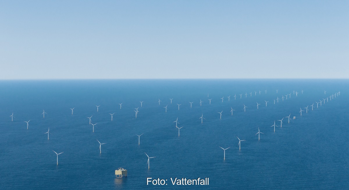 Vattenfall hat sein Eintrittsrecht für den Offshore-Windpark N-7.2, der 85 Kilometer nördlich von Borkum 1 Gigawatt Windstromleistung erbringen soll.
