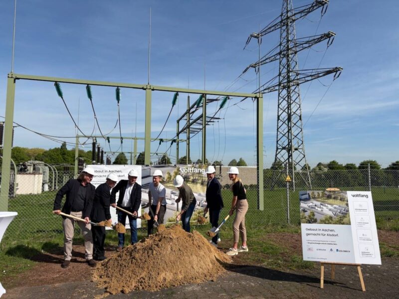 Spatenstich für einen Großspeicher an einem Umspannwerk
