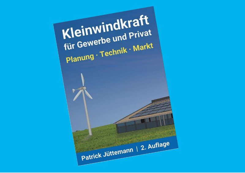 Zu sehen ist das Cover des E-Books Kleinwindkraft für Gewerbe und Privat.