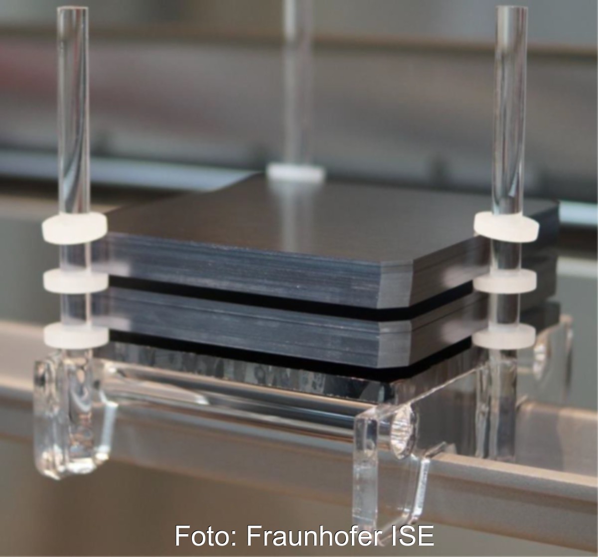 Zwei Hafer-Platten für Solarzellen im Labor.