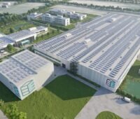 Zu sehen ist der Enapter Campus, auf dem der Elektrolyseur-Hersteller seine Massenfertigung für die Wasserstoff-Elektrolyse aufbauen will.