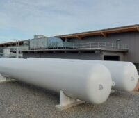 Die Tanks der Wasserstoffanlage von August Weckermann.