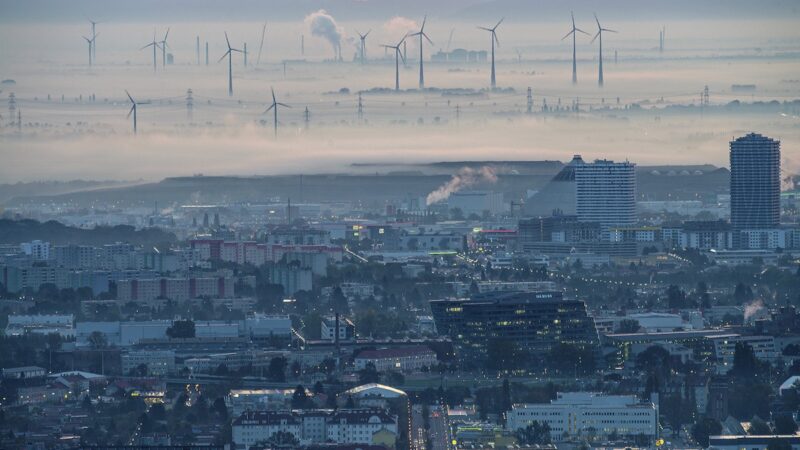 Windparks vor Wien, Österreich