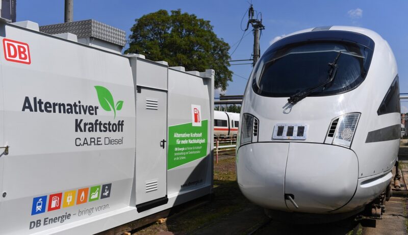 Zu sehen ist der Testzug advanced TrainLab der Deutschen Bahn.