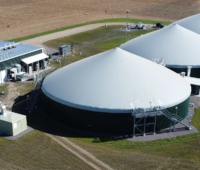 Biogasanlage von seitlich oben