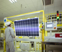 Teststation für Solarmodule bei Longi
