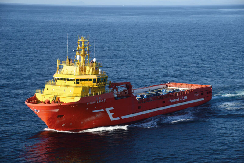 Die „Viking Energy“, demnächst erstes Schiff mit Ammoniak-Antrieb und Brennstoffzelle in Fahrt auf hoher See.