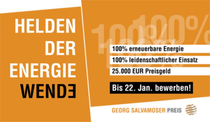 Anzeige zur Bewerbung des Salvamoser-Preises