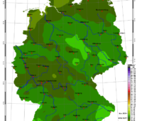 Karte der Solareinstrahlung über Deutschland im Oktober 2022