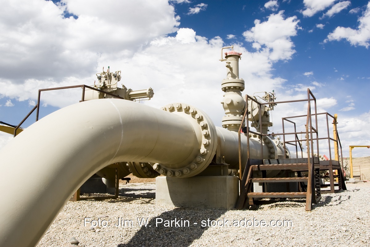 Zu sehen ist eine Gaspipeline in Wyoming. Deutsche Wasserstoffnetze sollen im EnWG geregelt werden.